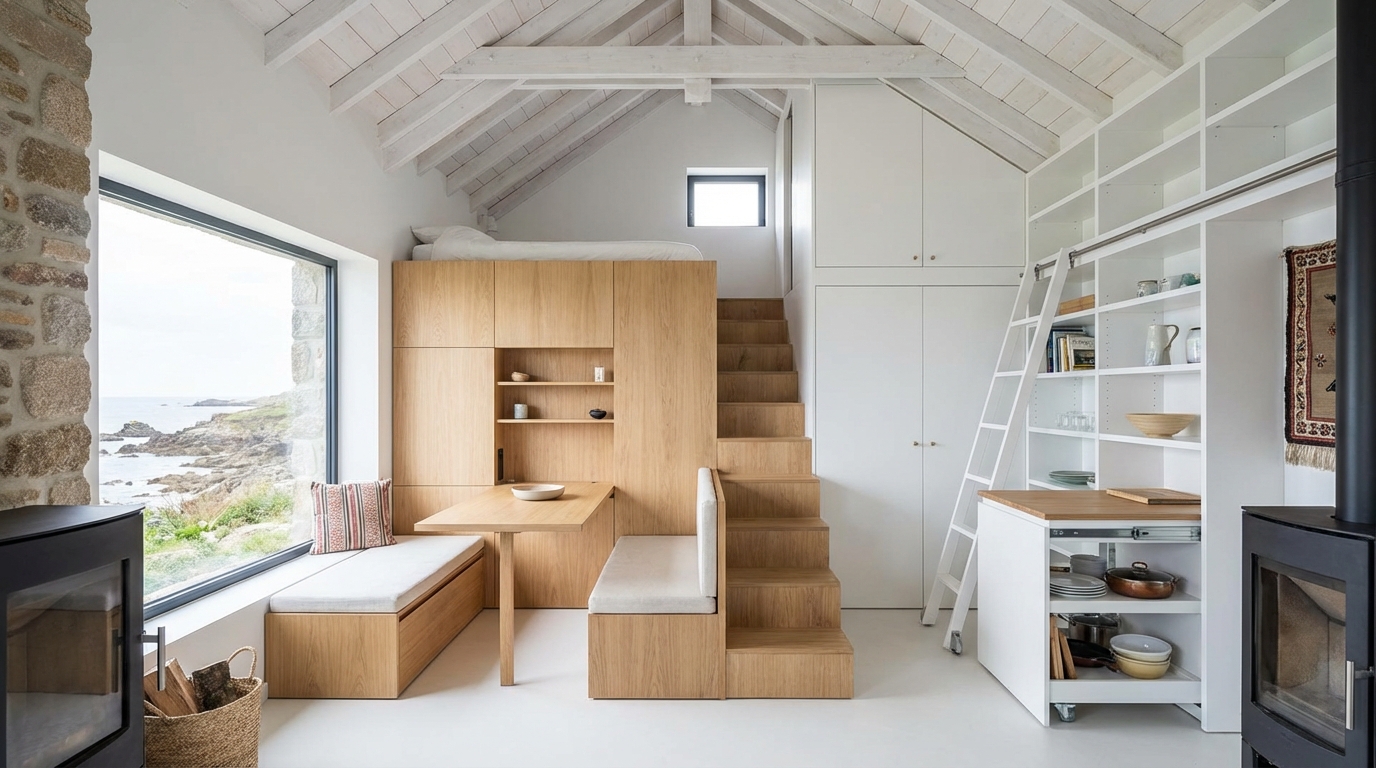 découvrez nos conseils pratiques pour optimiser l'espace de vie dans une petite maison d'architecte et allier fonctionnalité et design.