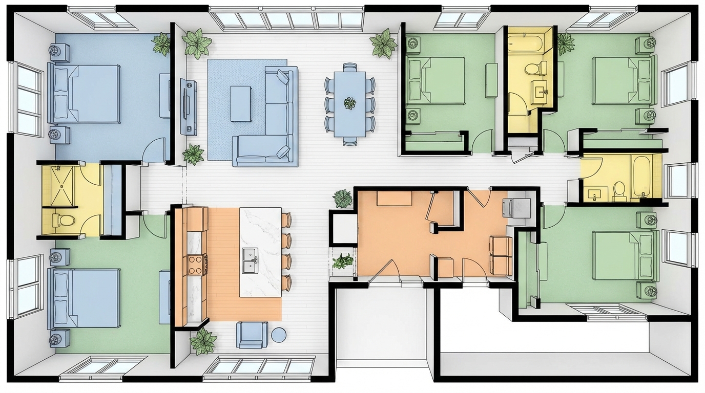 découvrez comment optimiser un plan de maison plain-pied 3 chambres pour maximiser le confort et l'espace de vie, alliant fonctionnalité et design adapté à vos besoins.