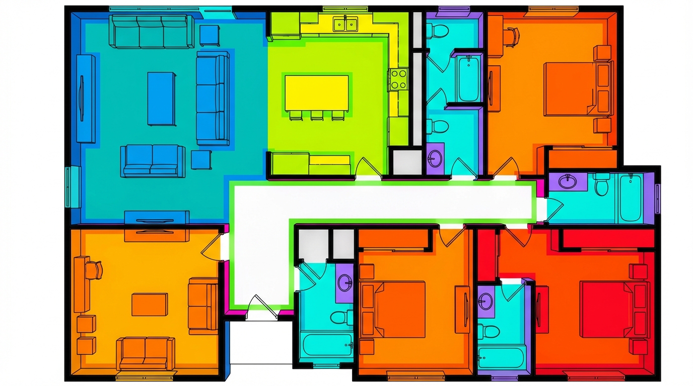 découvrez nos conseils pour bien organiser l'espace dans un plan de maison 5 chambres, alliant confort, fonctionnalité et harmonie pour toute la famille.