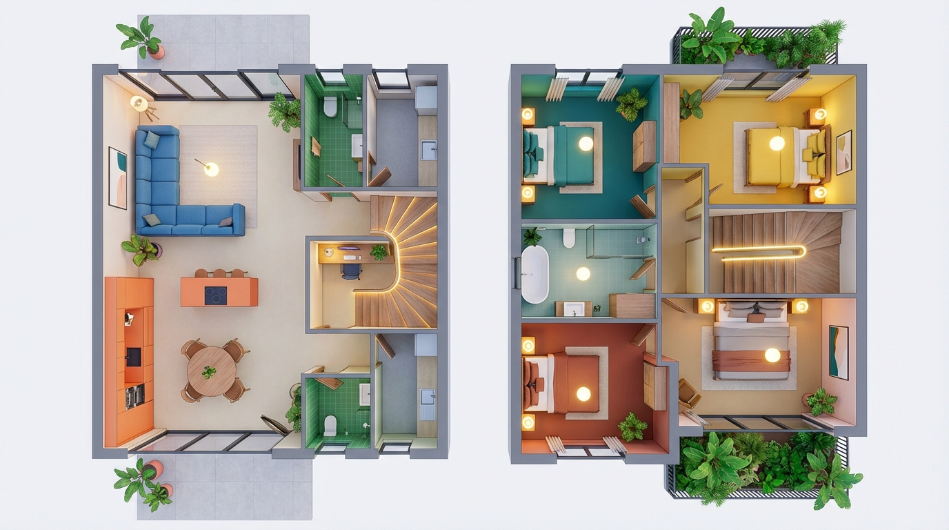 découvrez nos conseils pour optimiser l'espace et l'aménagement de votre plan de maison en étage, alliant fonctionnalité et confort pour un habitat bien pensé.