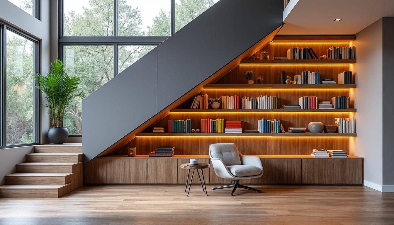 découvrez comment aménager une bibliothèque sous escalier pour maximiser votre espace de rangement tout en ajoutant une touche esthétique à votre intérieur.