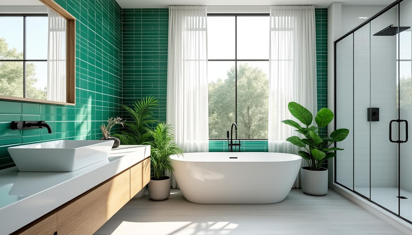 découvrez nos conseils et idées pour créer une salle de bain avec un carrelage vert, apportant fraîcheur et élégance à votre espace.