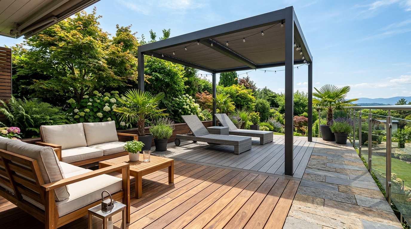 découvrez tout ce qu'il faut savoir sur le revêtement extérieur pour terrasse : les différents matériaux, leurs avantages, et nos conseils pour bien choisir et entretenir votre terrasse.