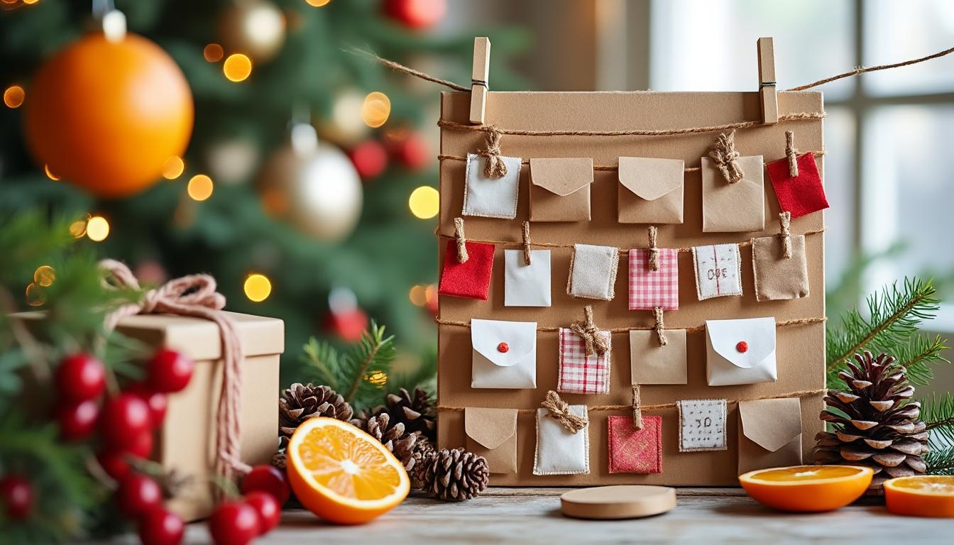 découvrez comment fabriquer un calendrier de l'avent récup en utilisant des matériaux simples et faciles à trouver pour une décoration unique et écologique.