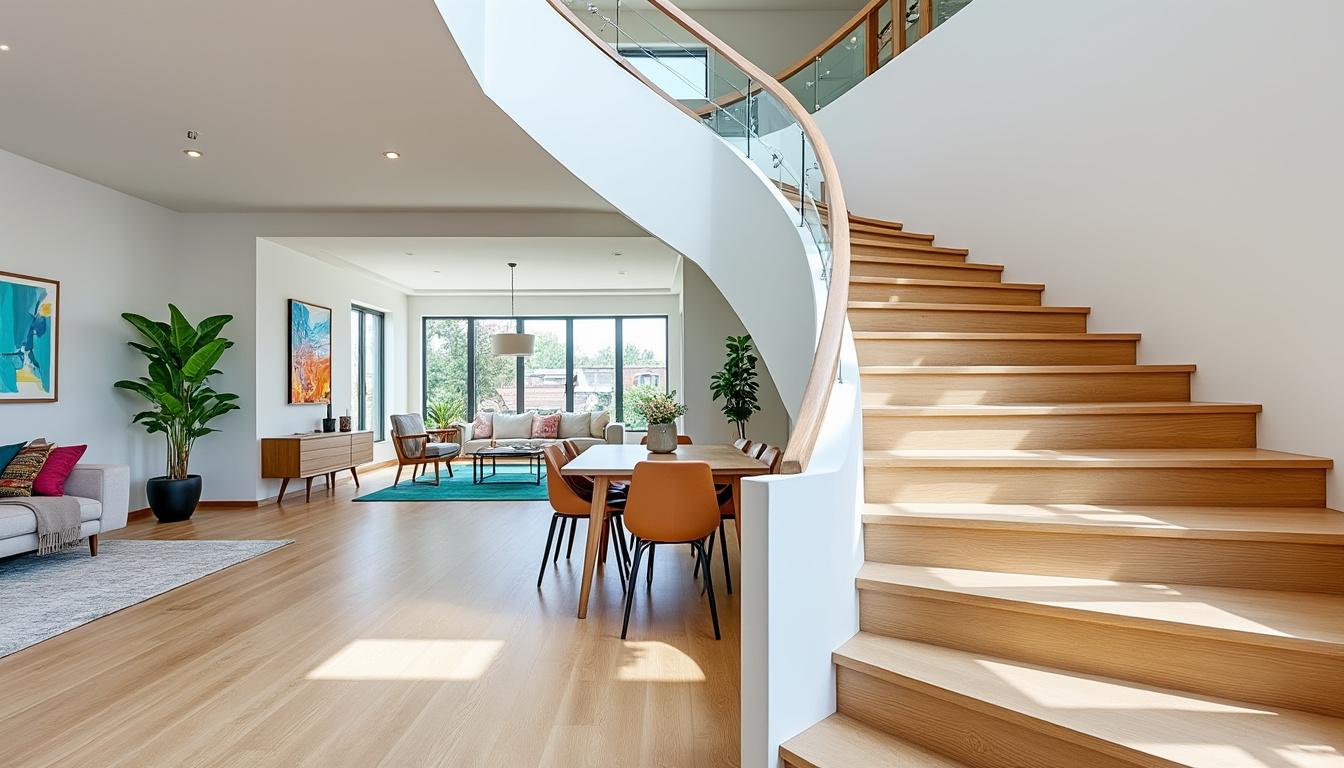 découvrez nos conseils pour choisir un escalier bois et blanc qui s'intègre parfaitement dans un intérieur moderne, alliant élégance et fonctionnalité.