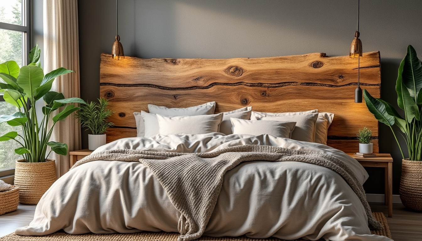 découvrez nos conseils et idées pour choisir une tête de lit en bois brut, afin d'apporter un style naturel et chaleureux à votre chambre.